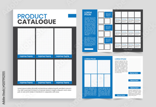 Catalogue products, product multipurpose catalog template, 4 pages catalog brochure design.