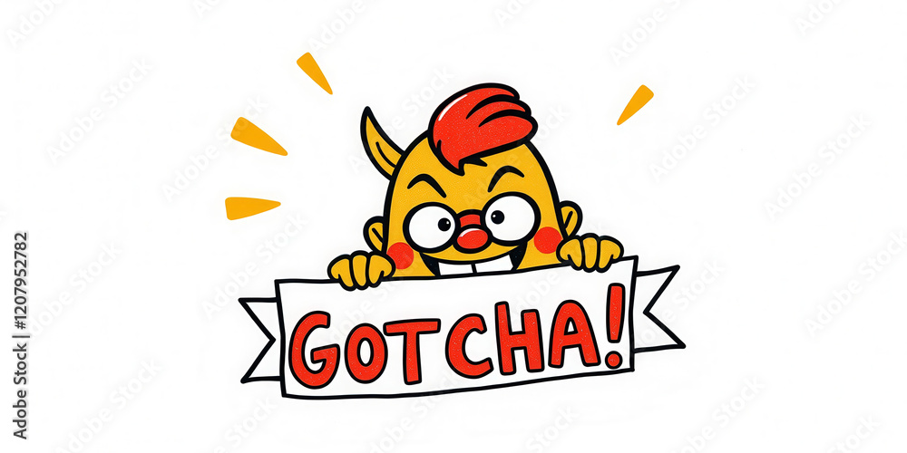 Fototapeta premium A yellow sign with a cartoon face and the words 