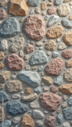 Seamless stone texture with natural colors in soft lighting