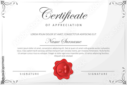Elegant luxury Certificate template for print design