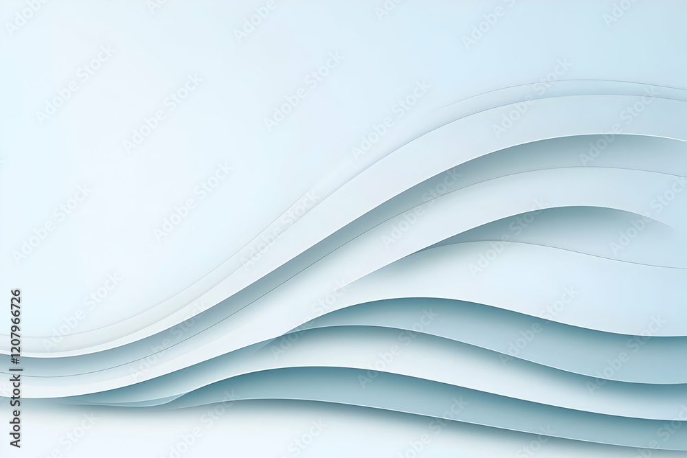 Fototapeta premium Abstract Blue Wave Background Illustration