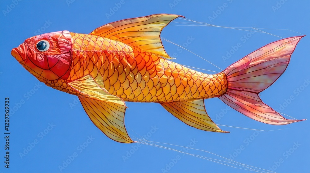 Fototapeta premium goldfish on blue