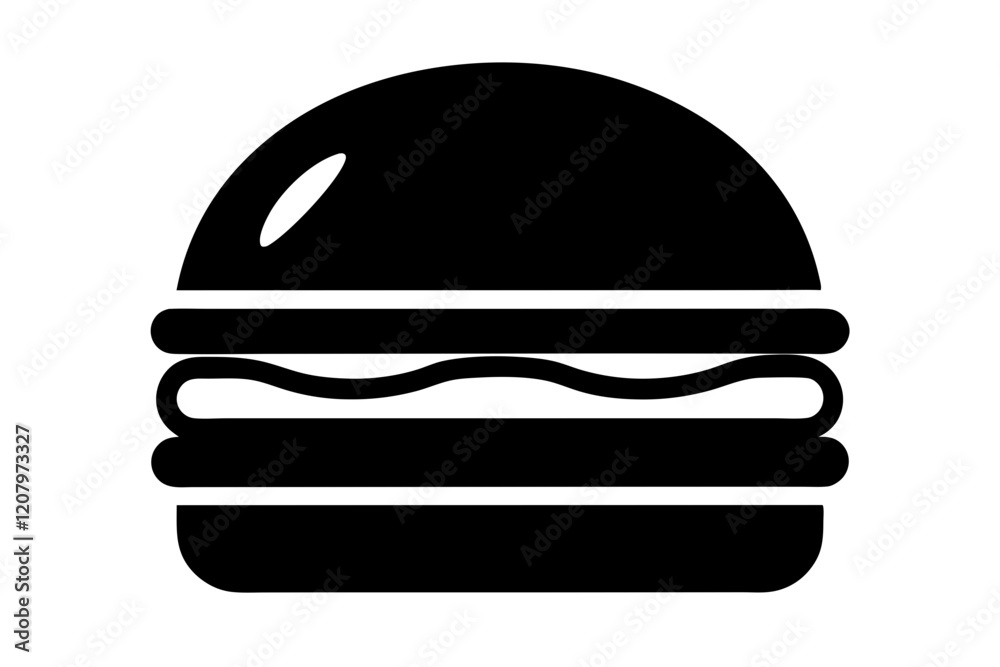 Simple Burger Icon Simple Burger Icon