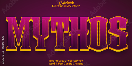 Mythos Vector Text Effect Editable Alphabet Legend Lore Mythology