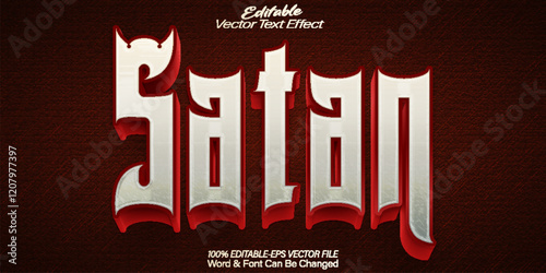 Satan Vector Text Effect Editable Alphabet Evil Devil Satanic