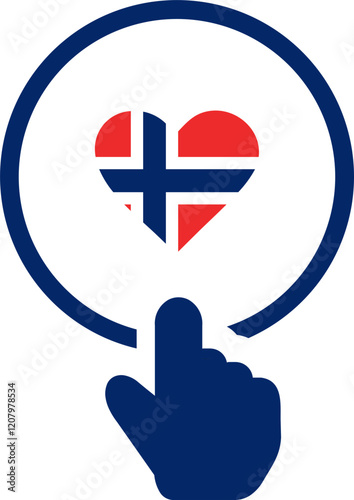 Free Download Norway click heart button flag icon
 - GFXLoad