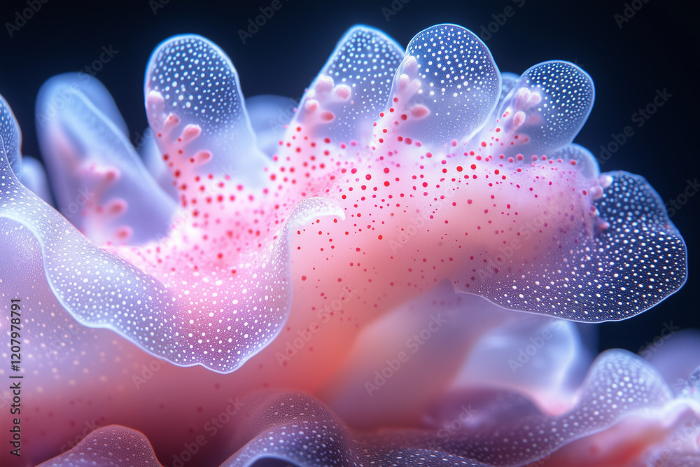 Naklejka premium Sea Slug skin, the texture of fluttering, complex and spotty marine life