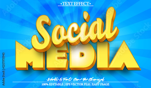 Social Media Vector Text Effect Editable Alphabet Influence Viral Sharing Platform