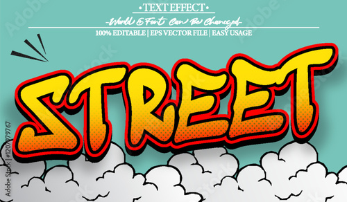 Street Vector Text Effect Editable Alphabet Urban Street Grafitti Spray Splash Hip Hop Station