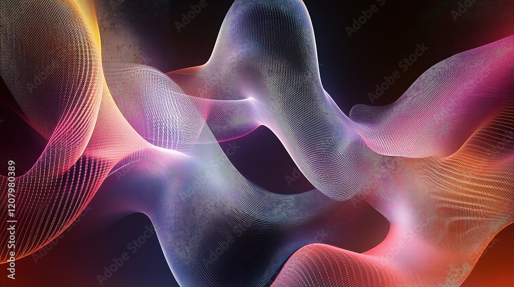 Fototapeta premium Abstract Technology Background with Seamless Digital Lines and Scale