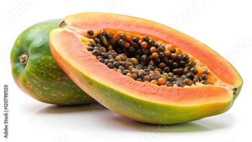 Wallpaper Mural papaya isolated on white background
 Torontodigital.ca