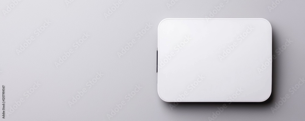 A portable card reader for business transactions with a minimal design on a solid white background, single object A portable card reader for business transactions with a minimal design on a solid white background, single object