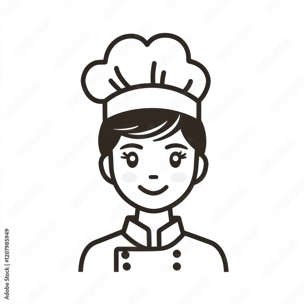 Chef with hat, culinary occupation, isolated portrait, for cooking, restaurant menu, or website image Chef with hat, culinary occupation, isolated portrait, for cooking, restaurant menu, or website image