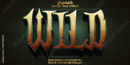 Wild Vector Text Effect Editable Alphabet Zoo Safari Jungle