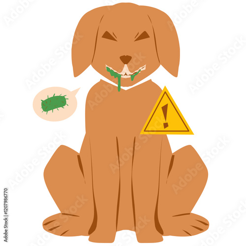 Rabies dog illustration.  World rabies day.