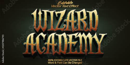 Wizard Academy Vector Text Effect Editable Alphabet Witch Fairy Spooky