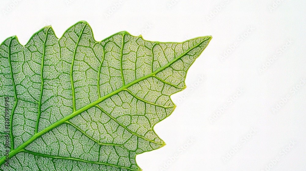 Fototapeta premium Detailed Green Parsley Leaf with Vibrant Color and Visible Veins