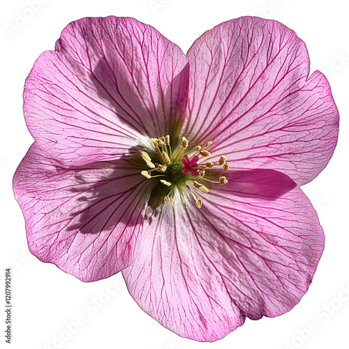 a close up of a pink flower on a transparent background, PNG image, PNG file, Generative art.
