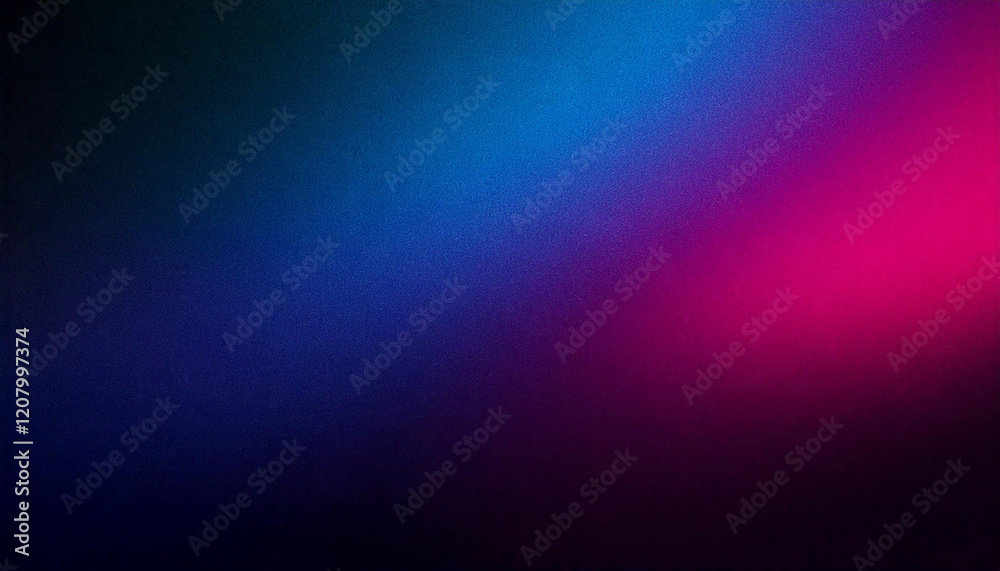 Obraz premium Blue pink purple blurred gradient background grainy grunge shape and light texture on black background. Modern blue blur grainy technology background for poster wallpaper