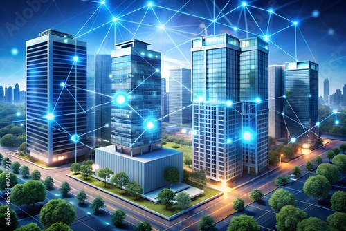 Modern Cityscape with Innovative Corporate Architecture Aesthetic. generative AI