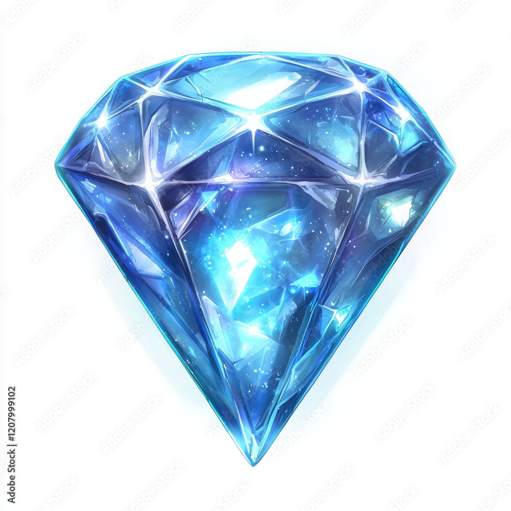 stunning blue diamond with sparkling facets and radiant glow stunning blue diamond with sparkling facets and radiant glow