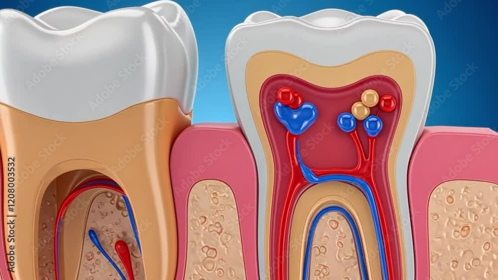 Cross-Section of a Human Tooth Dental Anatomy Cross-Section of a Human Tooth Dental Anatomy