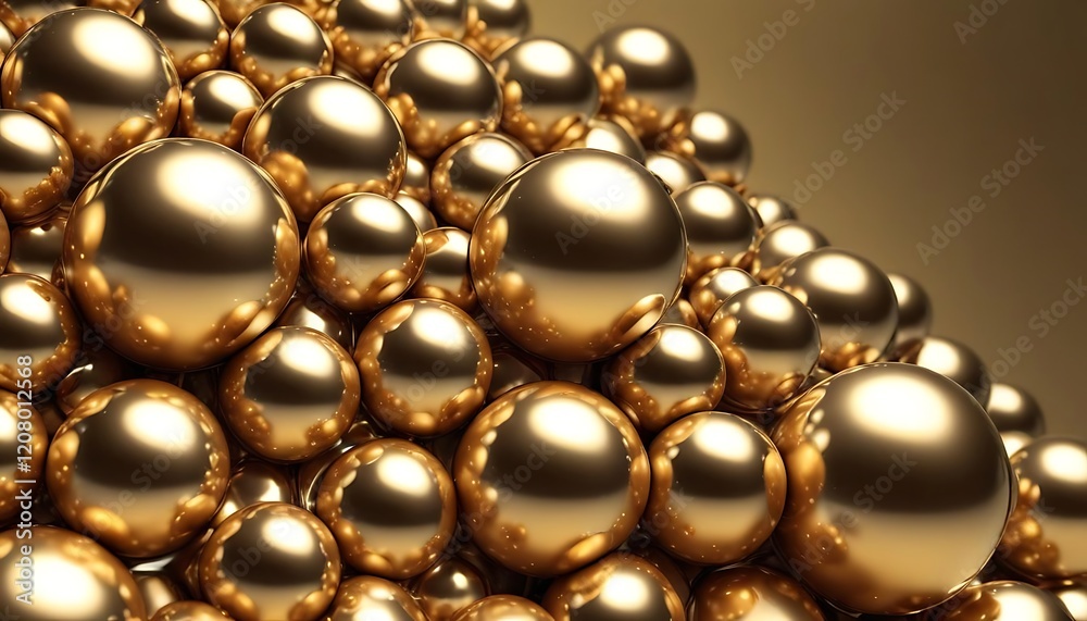 Pile of gold balls