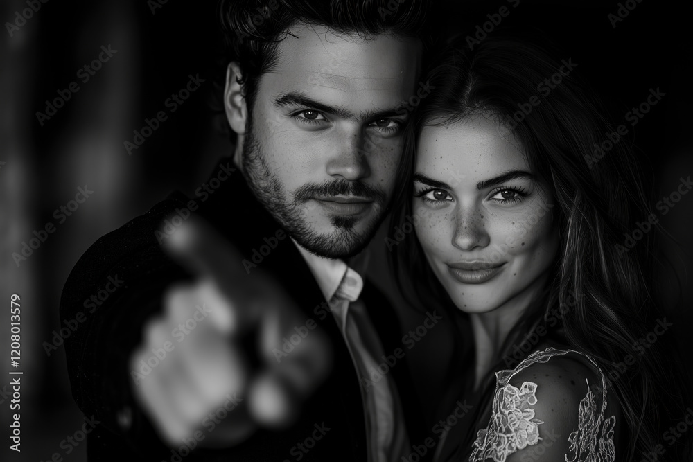 Monochromatic Portrait of a Couple: A Captivating Visual Narrative of Intimacy and Connection Monochromatic Portrait of a Couple: A Captivating Visual Narrative of Intimacy and Connection