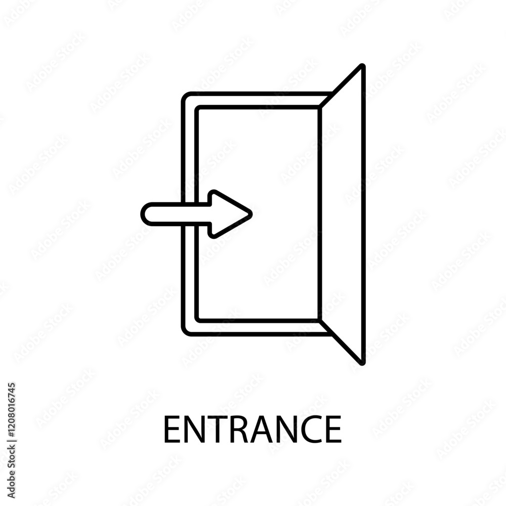 entrance icons symbol vector elements for infographic web entrance icons symbol vector elements for infographic web