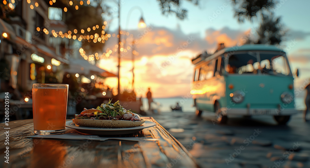 Sunset Vibes: Seaside Dining with a Campervan View - Embark on a Culinary Road Trip Adventure Sunset Vibes: Seaside Dining with a Campervan View - Embark on a Culinary Road Trip Adventure