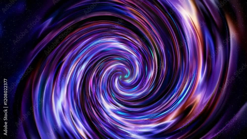 Vibrant abstract swirl of blue and orange colors, cosmic energy flow concept