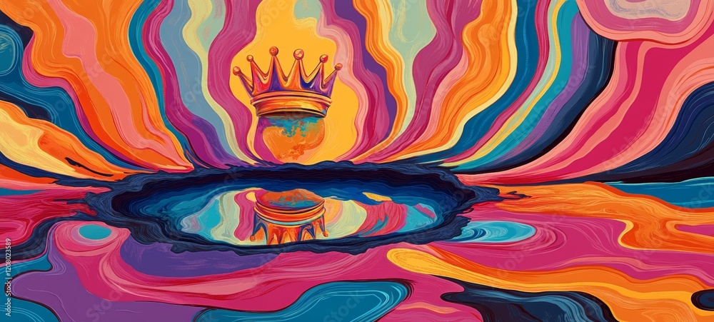 Obraz premium The Drowning Reflection, Narcissistic Personality Disorder