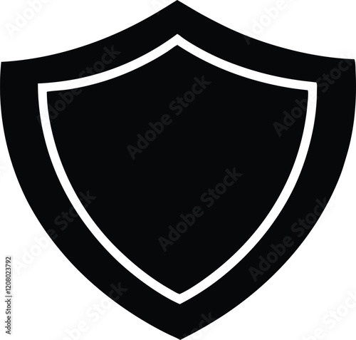 shield  silhouette,Protect security shield vector icon logo