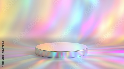 Captivating Holographic Display Studio Image Showcase Colorful Environment Close-Up Modern Concept