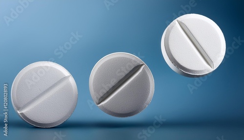 pills on white background