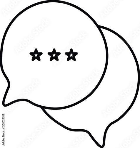 Starred Speech Bubble Icon – Ideal for Reviews, Ratings, and Highlighted Conversations"