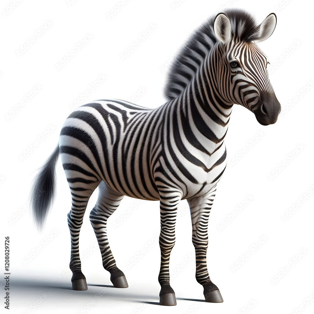 Fototapeta premium zebra isolated on white