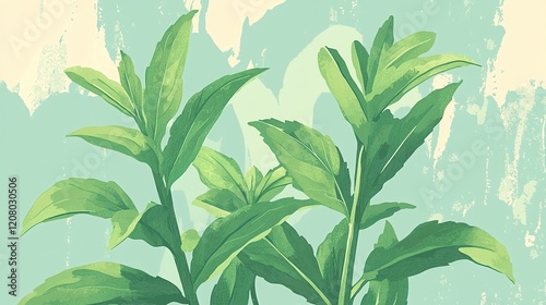 green leaves background