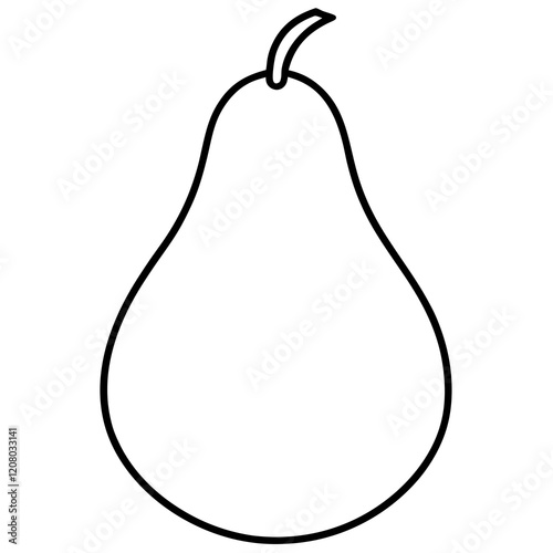 Line Art Pear Illustration