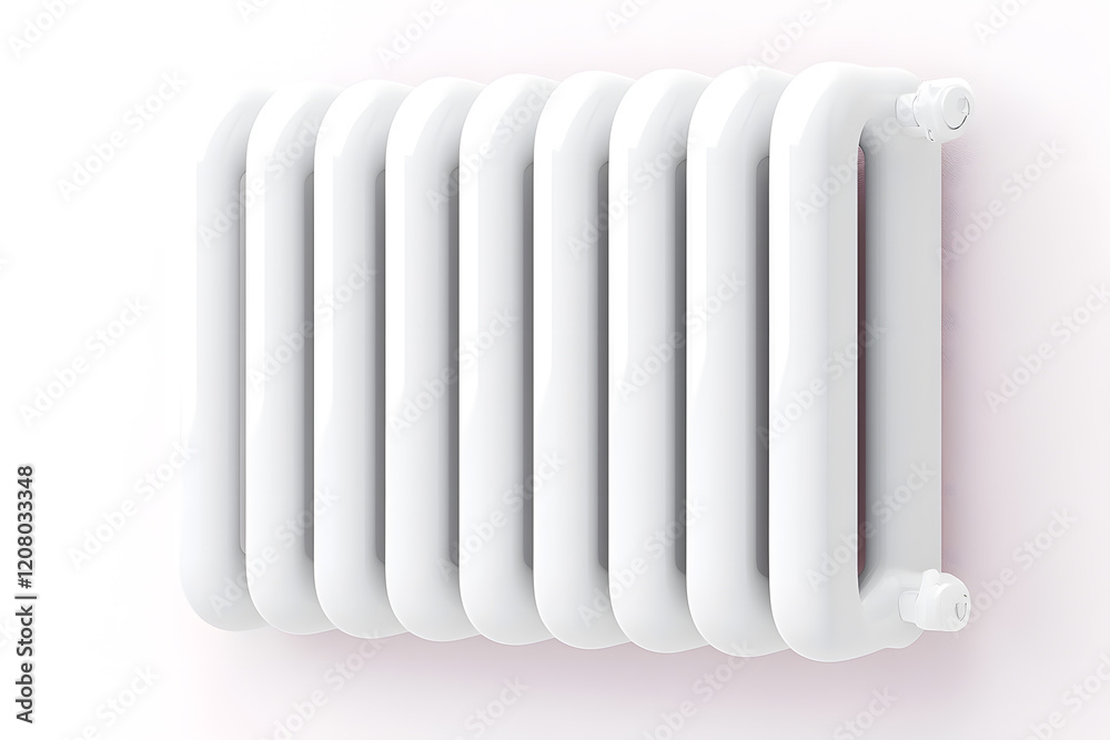White modern radiator convector heating isolated on white background White modern radiator convector heating isolated on white background