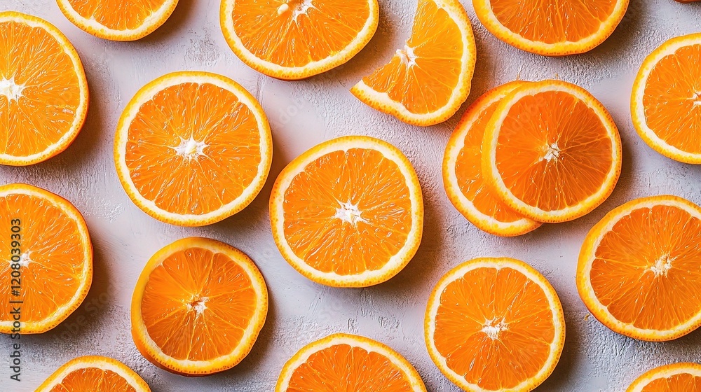 Juicy Orange Slices with Detailed Texture Isolated on White Background Juicy Orange Slices with Detailed Texture Isolated on White Background
