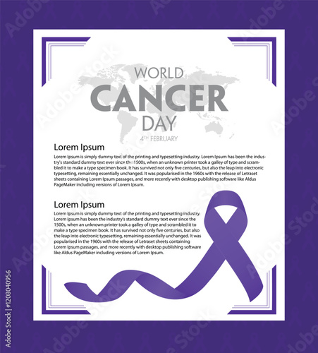 world cancer day vector with background