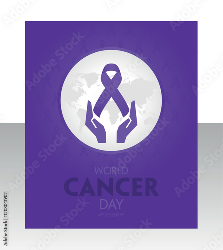 world cancer day vector with background