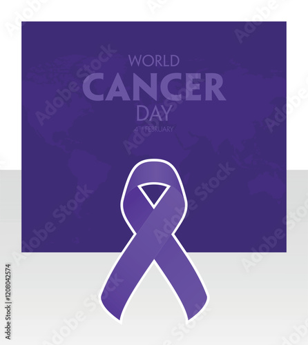 world cancer day vector with background