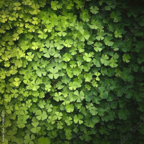 Wallpaper Mural Clover Border on Dark Green Background Torontodigital.ca