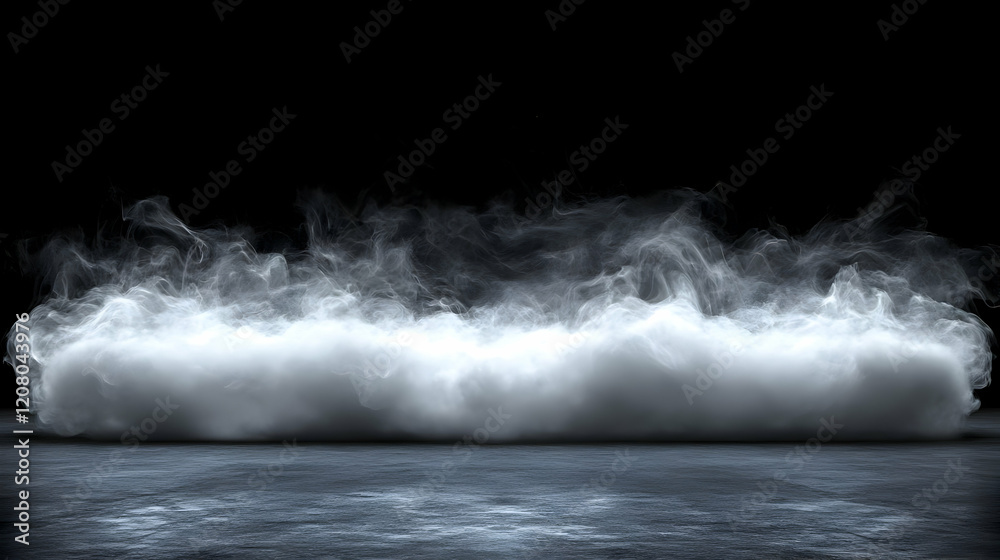 Fototapeta premium Illuminated smoky cloud floor background
