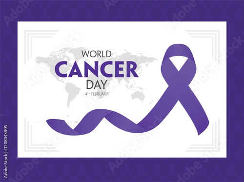 world cancer day vector with background