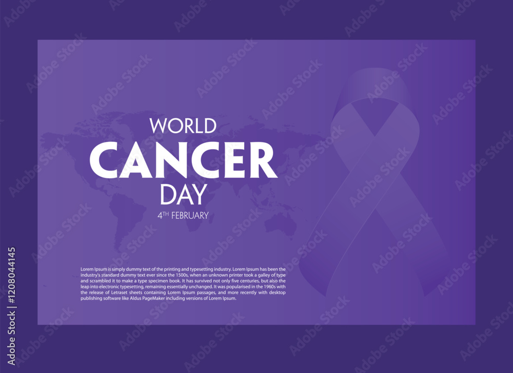 world cancer day vector with background world cancer day vector with background