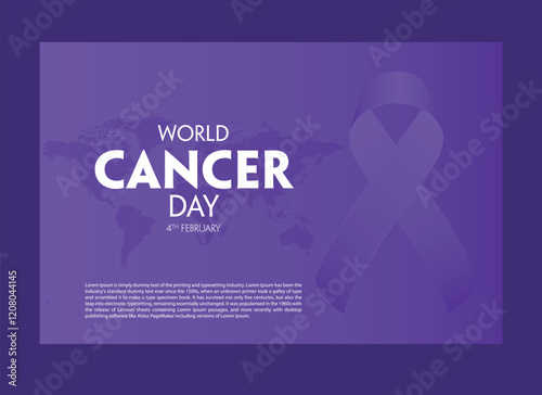 world cancer day vector with background