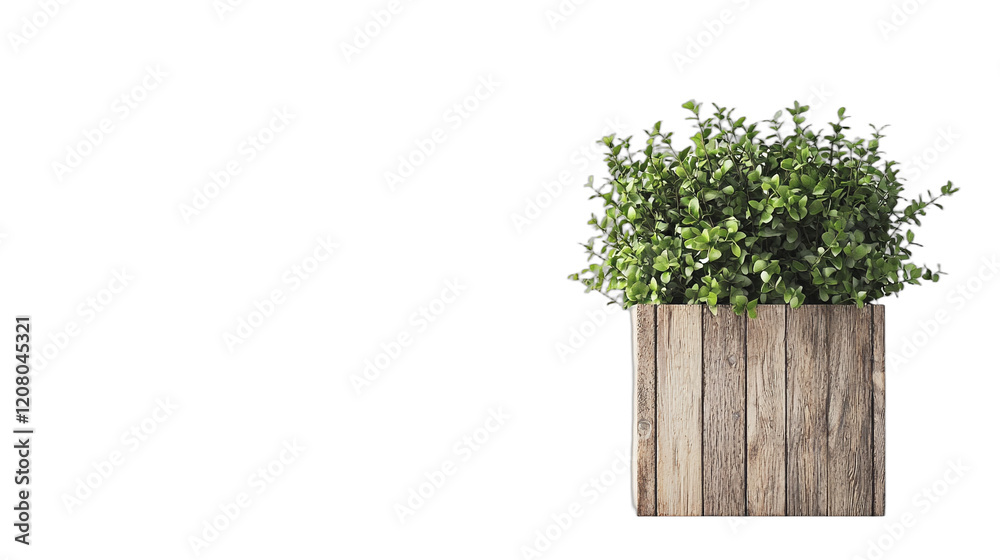 Fototapeta premium a small green plant growing out of a wooden pot PNG image, PNG file, Generative art.